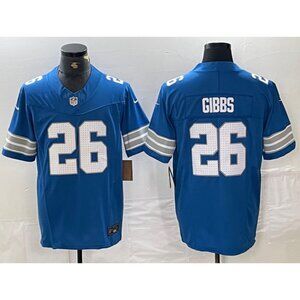 26 Jahmyr Gibbs Blue FUSE Vapor Limited Stitched Jersey